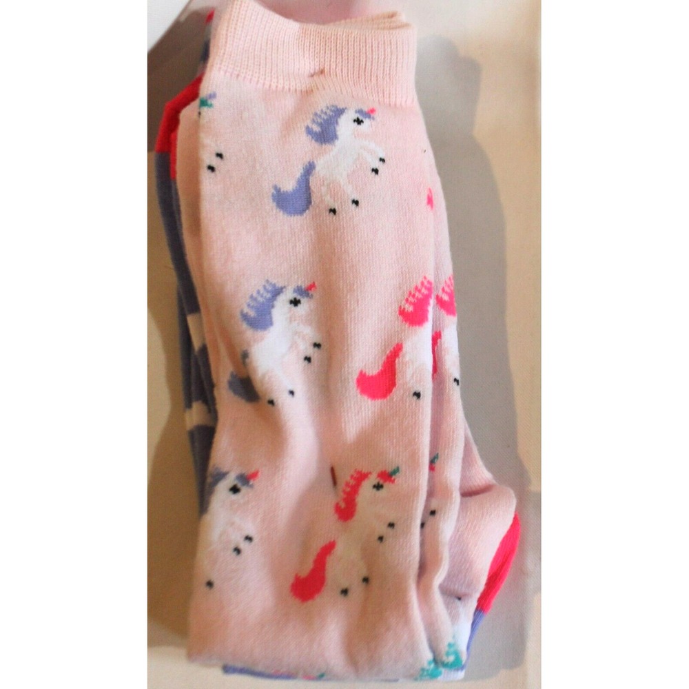 Girls' 2pk Crew unicorn Socks - Cat & Jack size L